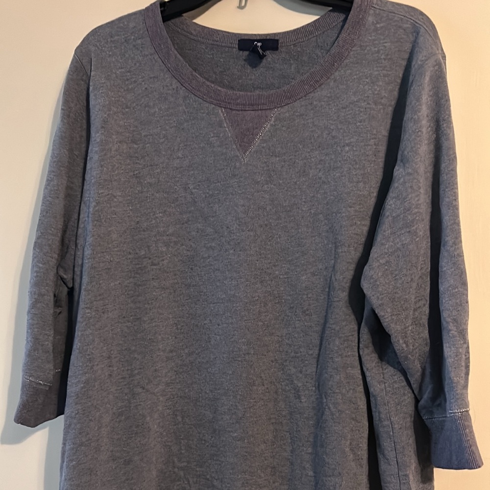 Gap XXL tunic sweatshirt. Grey with purple/grey neck